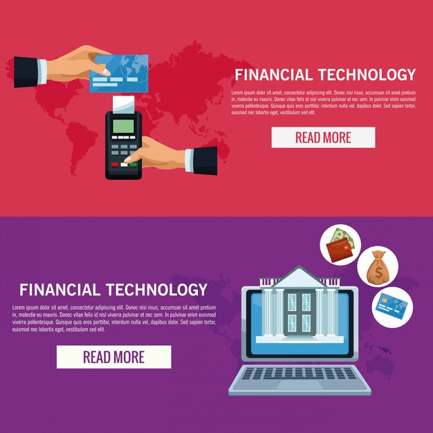 Premium Vector | Online financial technology infographic