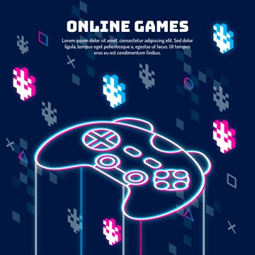 Free Vector | Online games concept glitch illustration