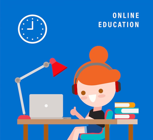 Online Learning E Learning Concept For Distance Education