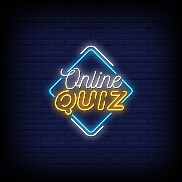 Download Free Online Quiz Neon Signs Style Text Premium Vector Use our free logo maker to create a logo and build your brand. Put your logo on business cards, promotional products, or your website for brand visibility.