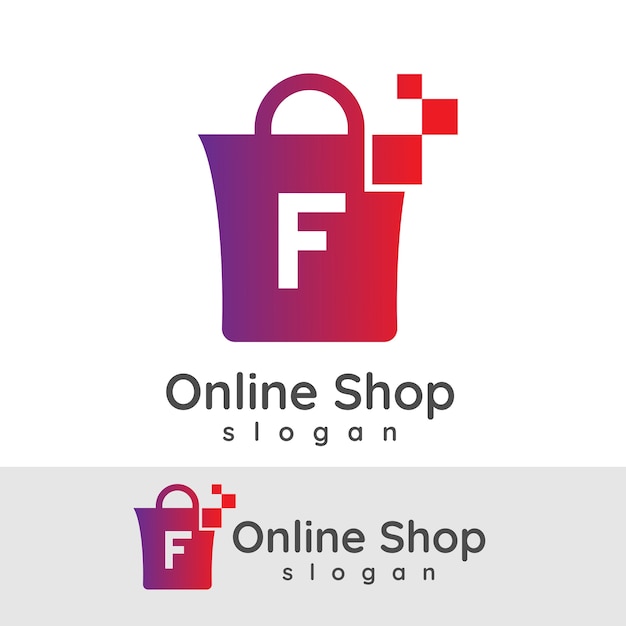 Download Free Online Shopping Initial Letter F Logo Design Premium Vector Use our free logo maker to create a logo and build your brand. Put your logo on business cards, promotional products, or your website for brand visibility.