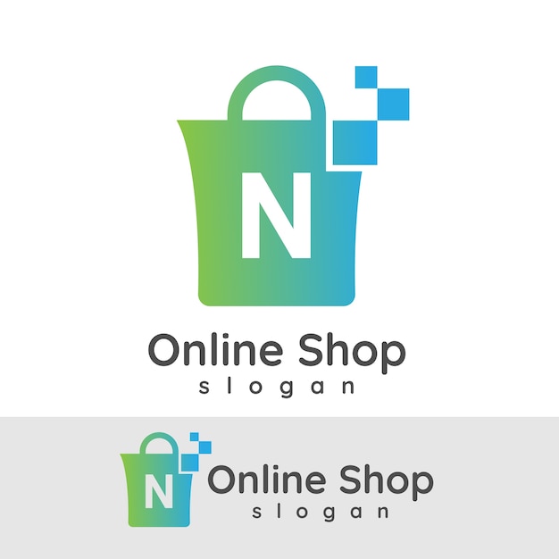 Download Free Online Shopping Initial Letter N Logo Design Premium Vector Use our free logo maker to create a logo and build your brand. Put your logo on business cards, promotional products, or your website for brand visibility.