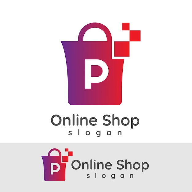 Download Free Online Shopping Initial Letter P Logo Design Premium Vector Use our free logo maker to create a logo and build your brand. Put your logo on business cards, promotional products, or your website for brand visibility.