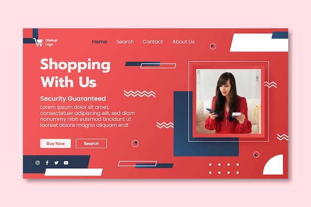 Premium Vector Landing Page Template Of Shopping Online Concept E