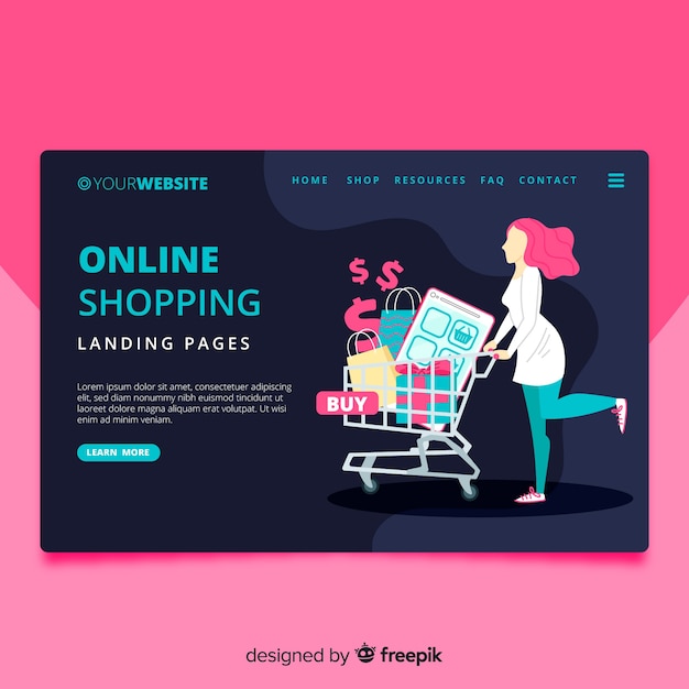Download Free Online Shopping Landing Page Free Vector Use our free logo maker to create a logo and build your brand. Put your logo on business cards, promotional products, or your website for brand visibility.