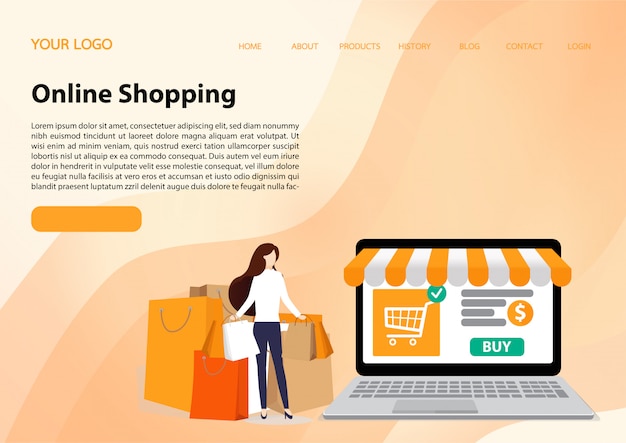 Download Free Online Shopping Website Template Premium Vector Use our free logo maker to create a logo and build your brand. Put your logo on business cards, promotional products, or your website for brand visibility.