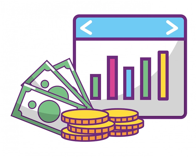 Premium vector online stock exchange