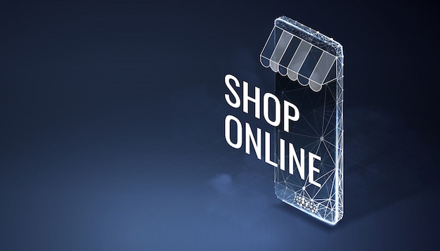 Online store banner template Premium Vector