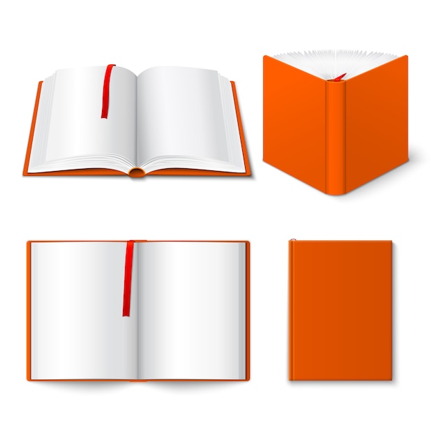 Open book templates set Free Vector