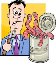 Open Can Of Worms Saying Cartoon Vector Premium Download