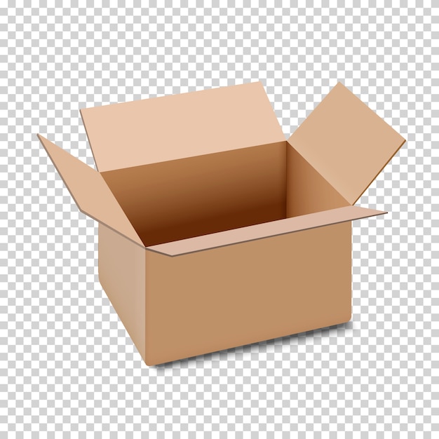Open carton box icon, isolated on transparent background ...