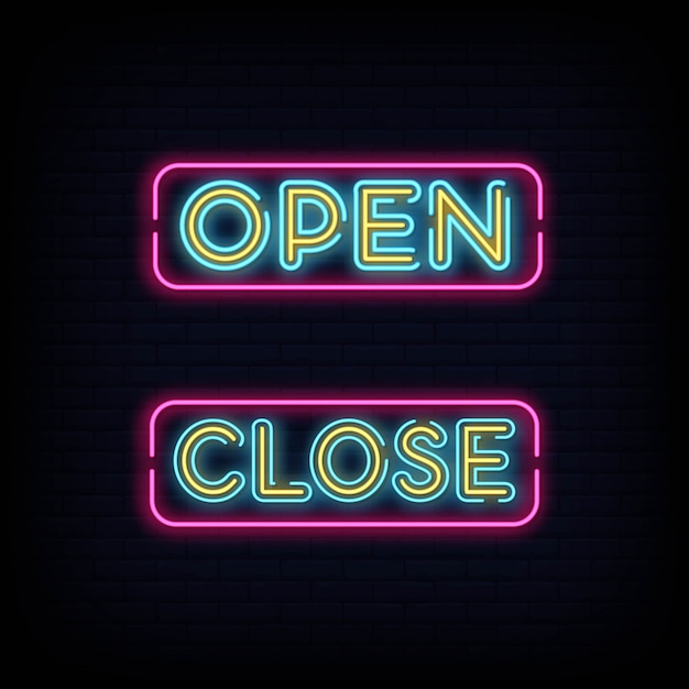 open-close-text-neon-effect-open-close-neon-sign-vector-premium-download