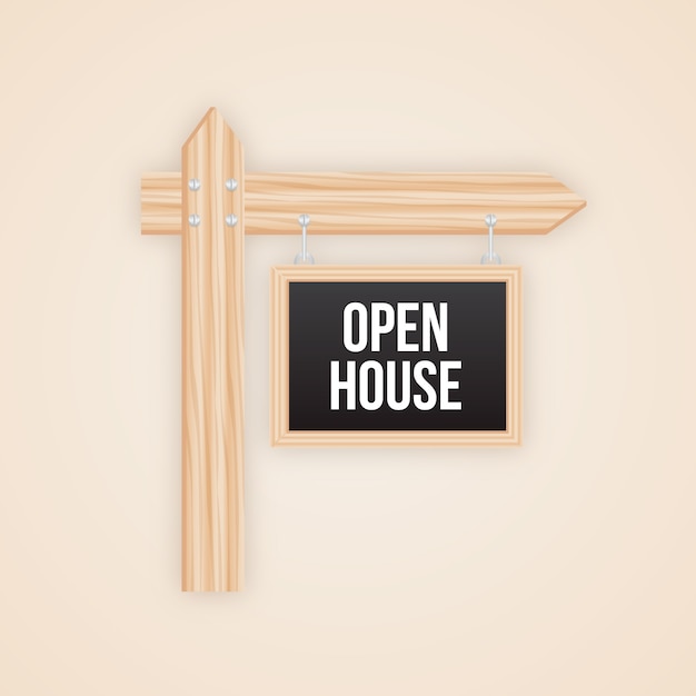 free vector open house sign illustrator download