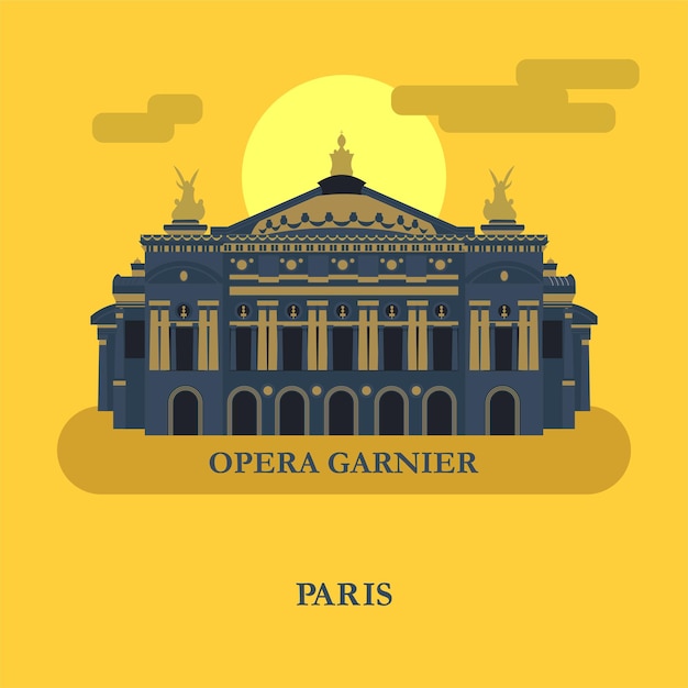 Premium Vector Opera Garnier In Paris France 8171