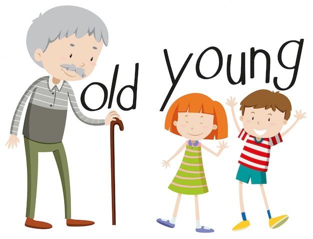 free-vector-opposite-adjectives-old-and-young