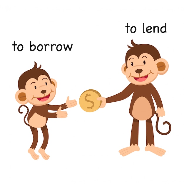 premium-vector-opposite-to-borrow-and-to-lend-vector-illustration