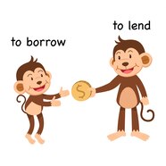 Premium Vector Opposite To Borrow And To Lend Vector Illustration