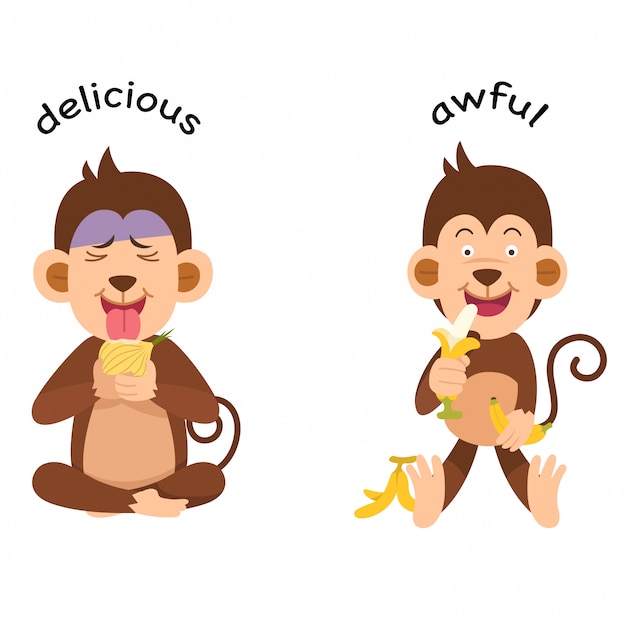 premium-vector-opposite-delicious-and-awful-vector-illustration