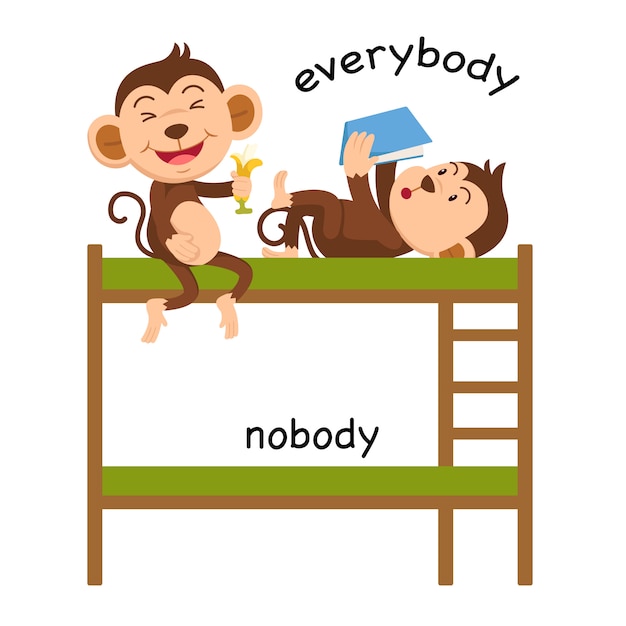 opposite-everybody-and-nobody-vector-illustration-premium-vector