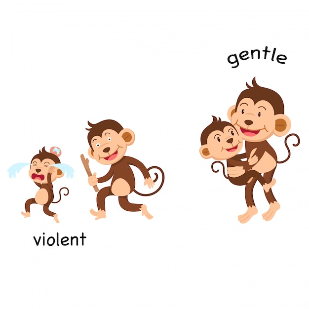 premium-vector-opposite-violent-and-gentle