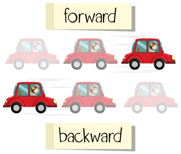 premium-vector-opposite-wordcard-for-forward-and-backward