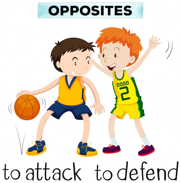 free-vector-opposite-words-for-attck-and-defend