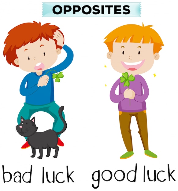 opposite-words-for-bad-luck-and-good-luck-vector-free-download