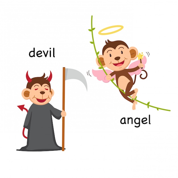 opposite-words-devil-and-angel-premium-vector