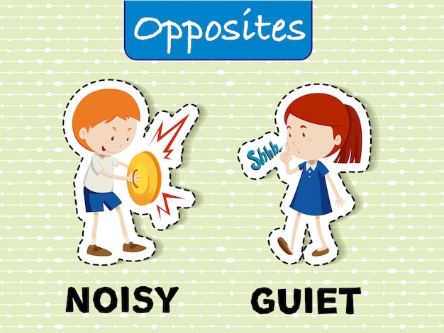 premium-vector-opposite-words-for-noisy-and-quiet