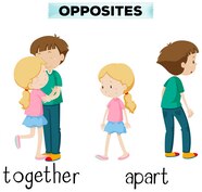 Free Vector Opposite Words For Together And Apart