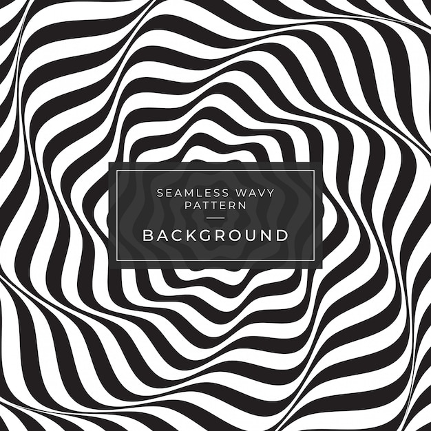 目の錯覚抽象的な線背景広告instagram幾何学的な黒と白のラインパターンeps10 プレミアムベクター