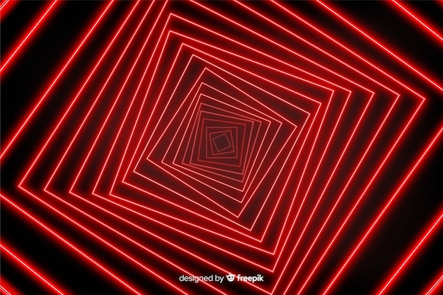 Optical illusion with red light lines background Vector | Free Download