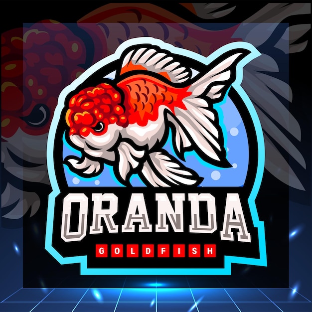 Premium Vector Oranda Goldfish Mascot Esport Logo Design