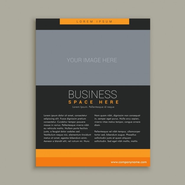 Orange and black business brochure