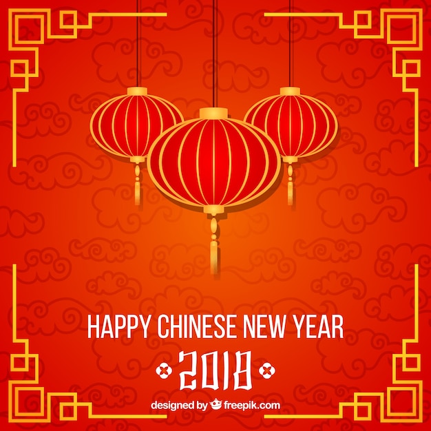 Orange background for chinese new year | Free Vector