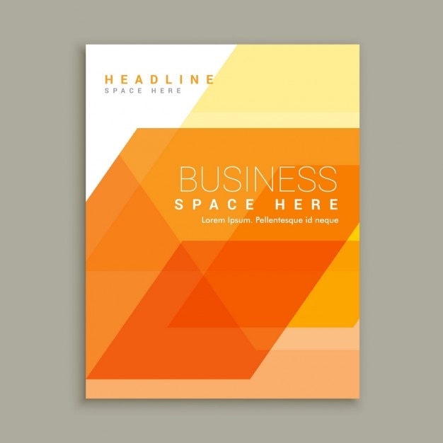 Orange business brochure template | Free Vector