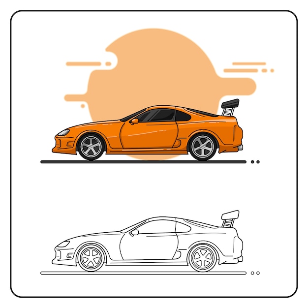 Premium Vector Orange Car