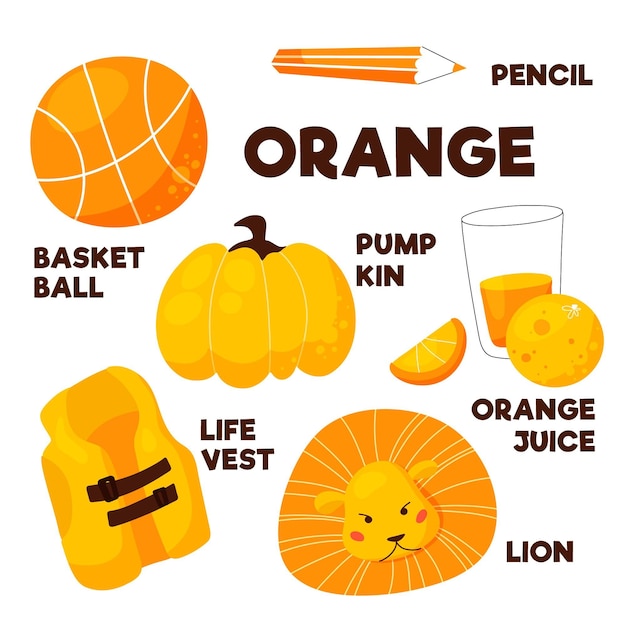 different words for orange colour