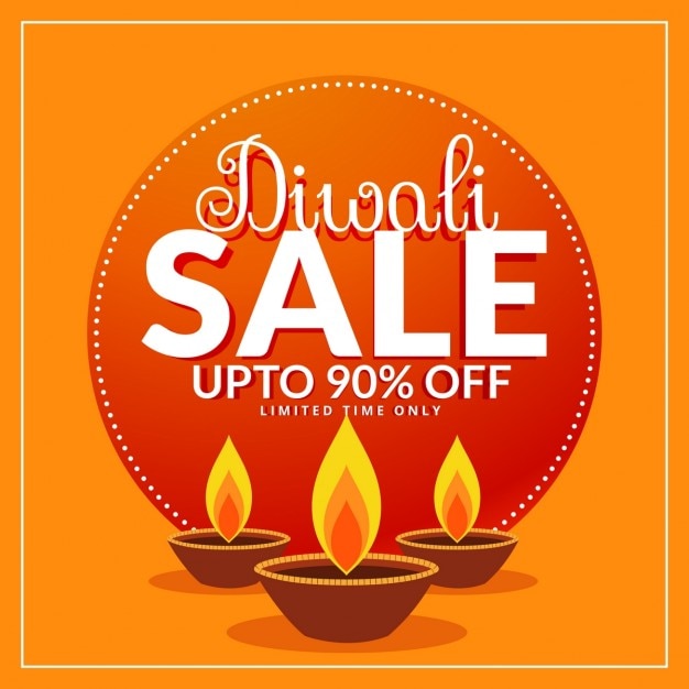 Orange discount voucher for diwali
