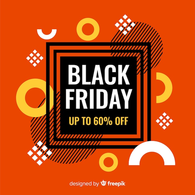 Free Vector | Orange flat design of black friday