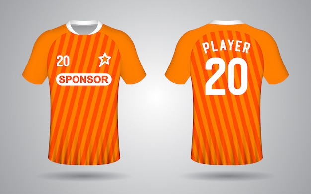 Download Premium Vector Orange Football Jersey Template Free Mockups