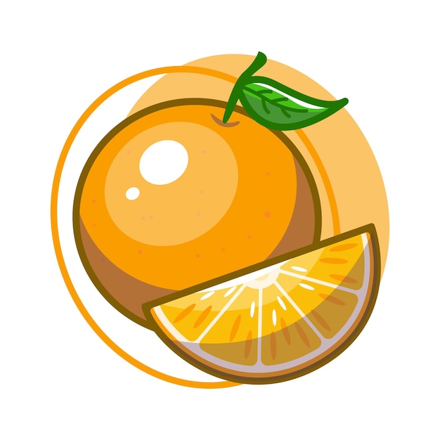 Premium Vector | Orange fruit drawing illustration design