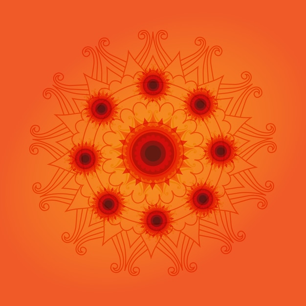 Free Vector | Orange mandala background