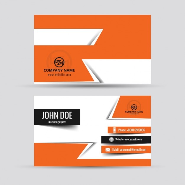 Orange modern business card