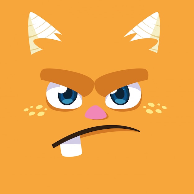  Orange monster cartoon  Vector Premium Download