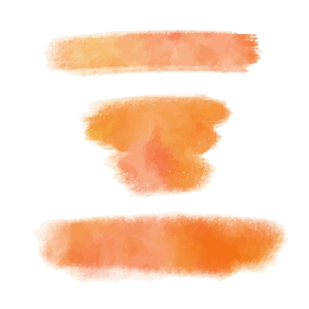 Free Vector | Orange paint brush elements