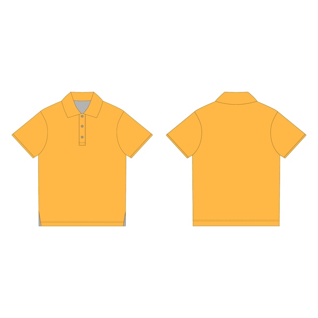 Download Orange polo t-shirt isolated . uniform clothes. front and ...