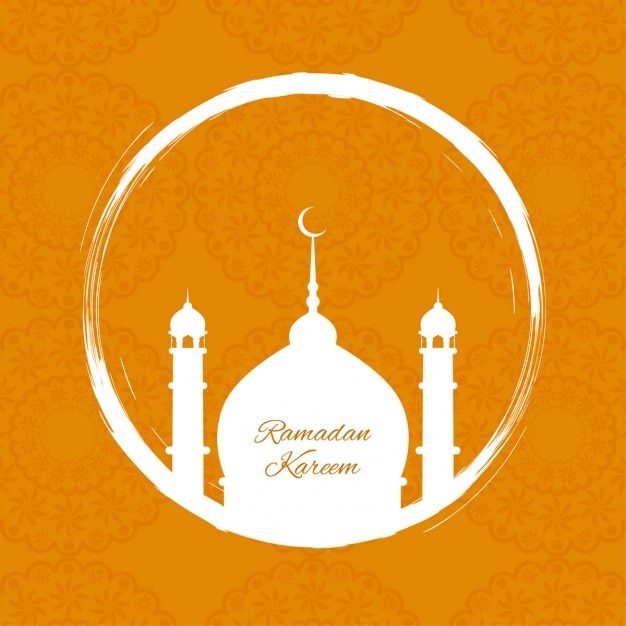 Free Vector | Orange ramadan background