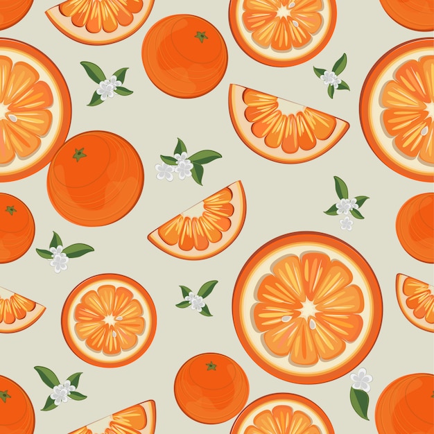 Premium Vector | Orange seamless pattern