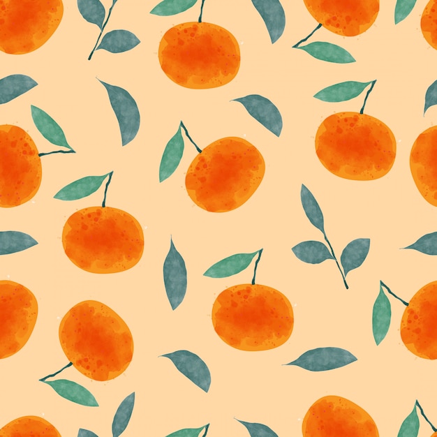 Orange seamless pattern. | Premium Vector